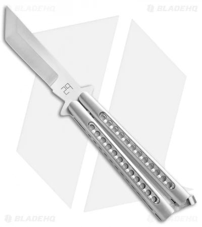 29 Knives Chris Olofson 3.75" Tanto Fluted Skeleton Butterfly Knife 1 29 Knives Chris Olofson 3.75" Tanto Fluted Skeleton Butterfly Knife