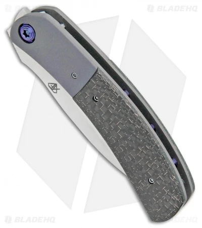 Aaron Frederick Custom Top Flipper Knife Lightning Strike CF/Ti (3" Satin) 2 Aaron Frederick Custom Top Flipper Knife Lightning Strike CF/Ti (3" Satin) - Image 2