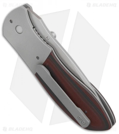 Aaron Fredrick Custom Mathor Liner Lock Knife Red/Black G-10 (3.25" Stonewash) 3 Aaron Fredrick Custom Mathor Liner Lock Knife Red/Black G-10 (3.25" Stonewash) - Image 3