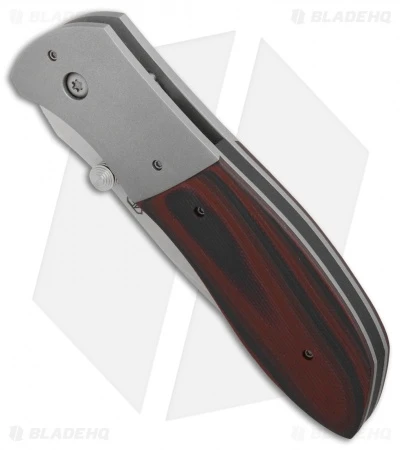Aaron Fredrick Custom Mathor Liner Lock Knife Red/Black G-10 (3.25" Stonewash) 2 Aaron Fredrick Custom Mathor Liner Lock Knife Red/Black G-10 (3.25" Stonewash) - Image 2