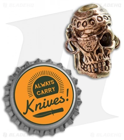 Andre De Villiers AdV Pirate Skull Bead - Brass/Copper 3 Andre De Villiers AdV Pirate Skull Bead - Brass/Copper - Image 3