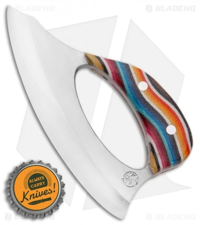 Andreas Kalani Custom Skinner Pro Canvas Micarta Multi Color (Satin 80CRV2) 4 Andreas Kalani Custom Skinner Pro Canvas Micarta Multi Color (Satin 80CRV2) - Image 4