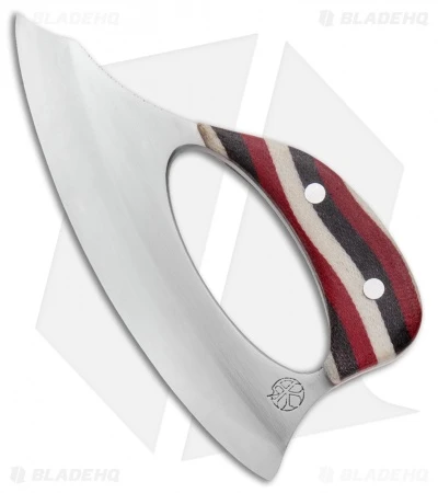 Andreas Kalani Custom Skinner Pro Canvas Micarta Red/Black/White (Satin 80CRV2) 1 Andreas Kalani Custom Skinner Pro Canvas Micarta Red/Black/White (Satin 80CRV2)