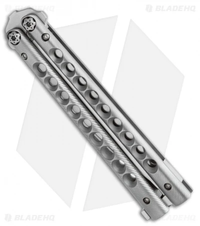 Biegler Bladeworks Custom Rockstyle Gen3 Balisong Titanium 9 Hole (4.5" Satin) 3 Biegler Bladeworks Custom Rockstyle Gen3 Balisong Titanium 9 Hole (4.5" Satin) - Image 3