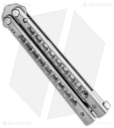 Biegler Bladeworks Custom Rockstyle Gen3 Balisong Titanium 9 Hole (4.5" Satin) 2 Biegler Bladeworks Custom Rockstyle Gen3 Balisong Titanium 9 Hole (4.5" Satin) - Image 2