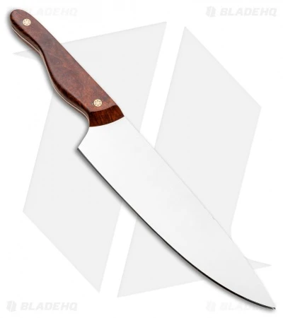 Blue Collar Blades Mule Chef Knife Manzanita Wood W/ Mosaic Pins (8" Satin) 2 Blue Collar Blades Mule Chef Knife Manzanita Wood W/ Mosaic Pins (8" Satin) - Image 2