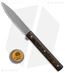 Brad Zinker Fruit Knife Liner Lock Flipper Copper Shred CF (3.75" Stonewash) -Benchmade Shop Brad Zinker Custom Fruit Knife Copper Shred CF BHQ 85994 er bottlecap