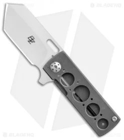 Brad Zinker Custom Mini Tanto Flipper Knife Titanium (1.875" Polished)