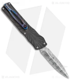 Brian Tighe Custom Small Twist Tighe Dagger OTF Carbon Fiber (2.75" Damasteel)