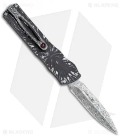 Brian Tighe Custom Small Twist Tighe Dagger OTF Fat CF (2.75" Damasteel)