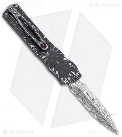 Brian Tighe Custom Small Twist Tighe Dagger OTF Fat CF (2.75" Damasteel) 1 Brian Tighe Custom Small Twist Tighe Dagger OTF Fat CF (2.75" Damasteel)