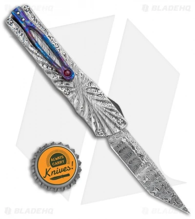 Brian Tighe Custom Small Twist Tighe Tanto OTF Damascus (2.75" Damasteel) 5 Brian Tighe Custom Small Twist Tighe Tanto OTF Damascus (2.75" Damasteel) - Image 5