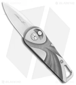 Brian Tighe Custom Tighe Nee Automatic Knife Two-Tone Titanium (1.9" Hand Satin)