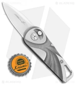 Brian Tighe Custom Tighe Nee Automatic Knife Two-Tone Titanium (1.9" Hand Satin) -Benchmade Shop Brian Tighe Custom Tighe Nee Auto TT Ti Hand Satin BHQ 77980 jr bottlecap