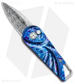 Brian Tighe Custom Tighe Nee Automatic Knife Timascus (1.9" Damasteel)