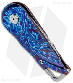 Brian Tighe Custom Tighe Nee Automatic Knife Timascus (1.9" Damasteel) -Benchmade Shop Brian Tighe Custom Tighe Nee Timascus Damasteel BHQ 71559 jr side