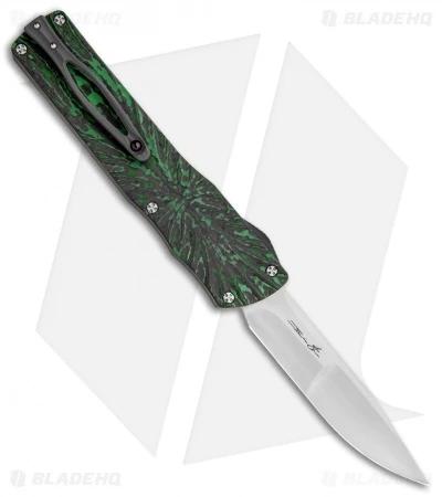 Brian Tighe Custom Twist Tighe Clip Point OTF Green Fat CF (3.75" Satin) 1 Brian Tighe Custom Twist Tighe Clip Point OTF Green Fat CF (3.75" Satin)