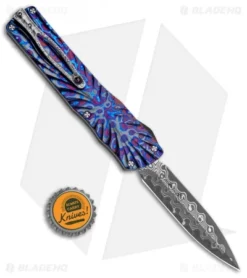 Brian Tighe Custom Twist Tighe Dagger OTF Black/Timascus (3.75" Damacore) 1 -Benchmade Shop Brian Tighe Custom Twist Tighe Dagger Black Timascus Damacore BHQ 115804 jr bottlecap