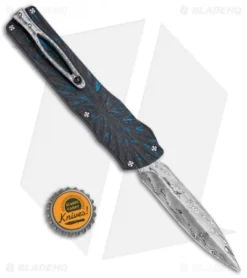 Brian Tighe Custom Twist Tighe Dagger OTF Blue Fat CF (3.75" Damasteel) -Benchmade Shop Brian Tighe Custom Twist Tighe Dagger Blue Fat Carbon Damasteel BHQ 115801 jr bottlecap