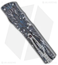 Brian Tighe Custom Twist Tighe Dagger OTF Fat Carbon Fiber (3.75" Damasteel) 8 Brian Tighe Custom Twist Tighe Dagger OTF Fat Carbon Fiber (3.75" Damasteel) -Benchmade Shop Brian Tighe Custom Twist Tighe Dagger Fat Carbon Damasteel BHQ 115802 jr side