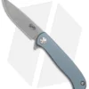 Burger Knives Custom Atlas Frame Lock Knife Blue Titanium (3.125" Acid Wash)