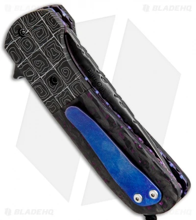 Burr Oak Knives C-MO Flipper Knife Sugilite Carbon Fiber (2.75" San Mai) 3 Burr Oak Knives C-MO Flipper Knife Sugilite Carbon Fiber (2.75" San Mai) - Image 3