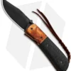 Burr Oak Knives C-MO Clip Point Knife Copper/Corvette Racing CF (2.6" Black)