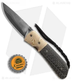 Burr Oak Knives C-MO Knife Mokume/LS Carbon Fiber (2.625" San Mai Damascus) -Benchmade Shop Burr Oak Knives C MO mokume LS cf san mai damascus BHQ 71616 er size