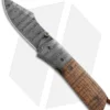 Burr Oak Knives Harpoon Mini Knife Curly Oak/Damascus (2.75" Damascus)