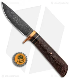 Burr Oak Knives Hunter Fixed Blade Knife Copper/Wenge (3.9" Damascus) 7 Burr Oak Knives Hunter Fixed Blade Knife Copper/Wenge (3.9" Damascus) -Benchmade Shop Burr Oak Knives Hunter Copper Wenge Damascus BHQ 87676 jr bottlecap