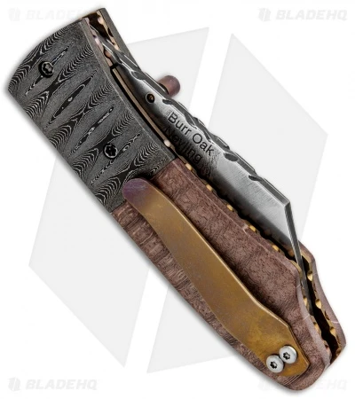 Burr Oak Knives Mini Combat Utility Knife Stabilized Oak (3.375" San Mai) 3 Burr Oak Knives Mini Combat Utility Knife Stabilized Oak (3.375" San Mai) - Image 3