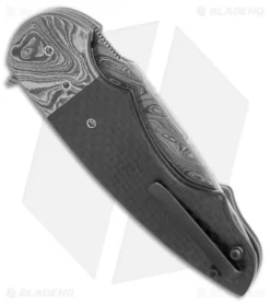 Butch Ball Custom Liner Lock Flipper Knife Damascus/CF (3.25" Damascus) 6 Butch Ball Custom Liner Lock Flipper Knife Damascus/CF (3.25" Damascus) -Benchmade Shop Butch Ball Custom damascus cf BHQ 71667 er side