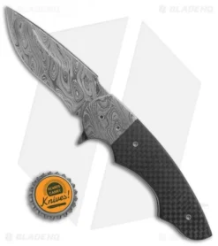 Butch Ball Custom Liner Lock Flipper Knife Damascus/CF (3.25" Damascus) 7 Butch Ball Custom Liner Lock Flipper Knife Damascus/CF (3.25" Damascus) -Benchmade Shop Butch Ball Custom damascus cf BHQ 71667 er size