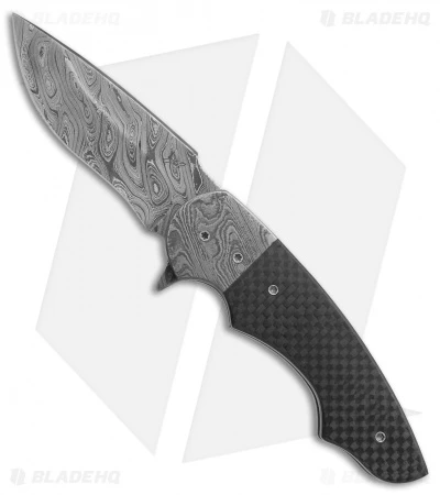 Butch Ball Custom Liner Lock Flipper Knife Damascus/CF (3.25" Damascus) 1 Butch Ball Custom Liner Lock Flipper Knife Damascus/CF (3.25" Damascus)