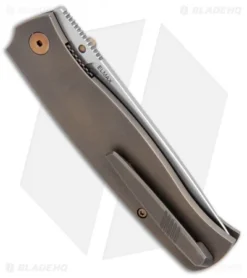 Cheburkov Knives Strizh S Liner Lock Knife Bronze Titanium (3.375" Bead Blast) -Benchmade Shop Cheburkov Knives Strizh S LL Bronze Ti BB BHQ 104771 jr side