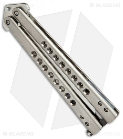 Chuck Gedraitis Knives Balisong #163 Titanium Butterfly Knife (4.25" Satin) 3 Chuck Gedraitis Knives Balisong #163 Titanium Butterfly Knife (4.25" Satin) - Image 3