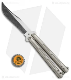 Chuck Gedraitis Knives Balisong #164 Titanium Butterfly Knife (4.25" BB SW) 7 Chuck Gedraitis Knives Balisong #164 Titanium Butterfly Knife (4.25" BB SW) -Benchmade Shop Chuck Gedraitis Balisong 164 Ti Butterfly BB SW BHQ 71714 jr bottlecap