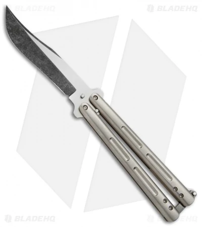 Chuck Gedraitis Knives Balisong #164 Titanium Butterfly Knife (4.25" BB SW) 1 Chuck Gedraitis Knives Balisong #164 Titanium Butterfly Knife (4.25" BB SW)