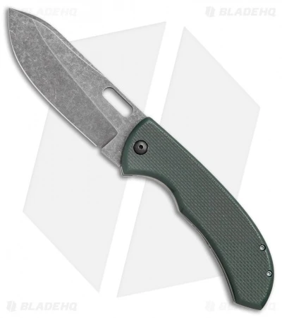 Chuck Gedraitis Bullshark Hybrid Knife Green G-10 (3.75" Acid Stonewash) 1 Chuck Gedraitis Bullshark Hybrid Knife Green G-10 (3.75" Acid Stonewash)