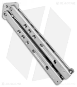 Chuck Gedraitis Knives Balisong #202 Titanium Butterfly Knife (4.25" Satin) 6 Chuck Gedraitis Knives Balisong #202 Titanium Butterfly Knife (4.25" Satin) -Benchmade Shop Chuck Gedraitis Knives Balisong 202 Ti Butterfly Satin BHQ 100745 jr side