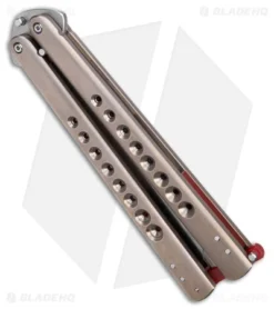 Chuck Gedraitis Knives Balisong No. 212 Titanium Butterfly Knife (4.25" SW) -Benchmade Shop Chuck Gedraitis Knives Balisong 212 Ti Butterfly SW BHQ 176348 jr side