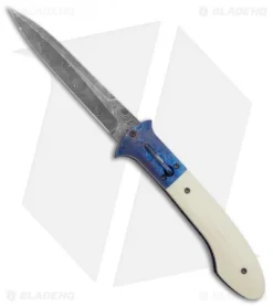Chuck Gedraitis Phoenix Automatic Knife Ivory G-10/Timascus (4.25" Damascus)