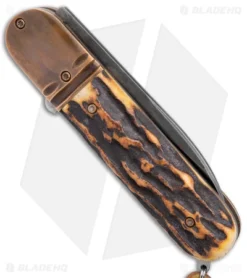 Chuck Gedraitis Switchblade Automatic Knife Brown Stag Horn (3.25" Dark) 6 Chuck Gedraitis Switchblade Automatic Knife Brown Stag Horn (3.25" Dark) -Benchmade Shop Chuck Gedraitis Stag Switchblade Auto Black Blade BHQ 176347 jr side