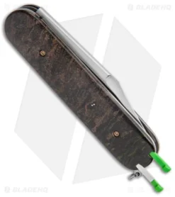 Chuck Gedraitis Swiss Army Switchblade Auto Knife Rag Micarta (3.25" Satin) 8 Chuck Gedraitis Swiss Army Switchblade Auto Knife Rag Micarta (3.25" Satin) -Benchmade Shop Chuck Gedraitis Swiss Army Switchblade Auto Rag Micarta Satin BHQ 147740 jr side open