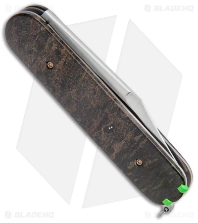 Chuck Gedraitis Swiss Army Switchblade Auto Knife Rag Micarta (3.25" Satin) 3 Chuck Gedraitis Swiss Army Switchblade Auto Knife Rag Micarta (3.25" Satin) - Image 3