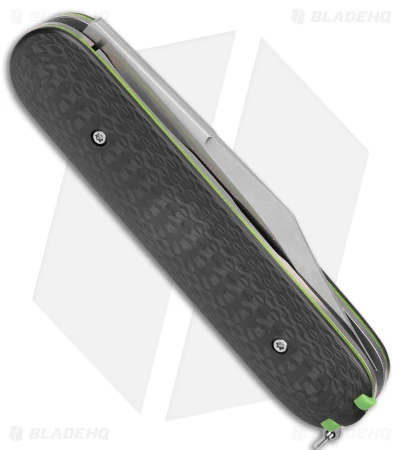 Chuck Gedraitis Switch Army Switchblade Auto Knife Black, Green CF (3.4" Satin) 3 Chuck Gedraitis Switch Army Switchblade Auto Knife Black, Green CF (3.4" Satin) - Image 3
