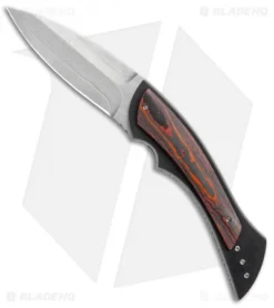 Corrie Schoeman B Ware Flipper Knife Fat Carbon (3.25" Damascus)