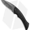 Corrie Schoeman B Ware Flipper Knife Marble Carbon Fiber (2.75" Damascus)