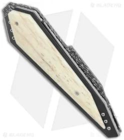 Corrie Schoeman D-Fuse Liner Lock Knife Bone/G-10 (3.5" Damascus) -Benchmade Shop Corrie Schoeman Defuse LL Bone G 10 Damascus BHQ 124141 jr side