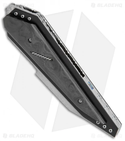 Corrie Schoeman Defuse Liner Lock Knife Marble Carbon Fiber (Damascus) 2 Corrie Schoeman Defuse Liner Lock Knife Marble Carbon Fiber (Damascus) - Image 2